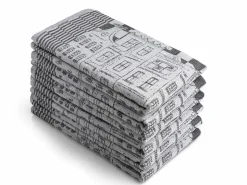 DoubleDry Haus 50 x 70 cm 6er-Set Geschirrtüchern - Schwarz