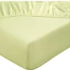 DoubleDry Home 90 x 200 cm Spannbettlaken - Hell Gelb