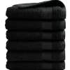 DoubleDry Hotel 50 x 100 cm 6er-Set Handtüchern - Schwarz