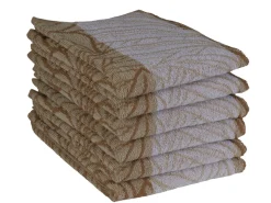 DoubleDry Leaves 50 x 50 cm 6-er Set Küchentüchern - Hellbeige