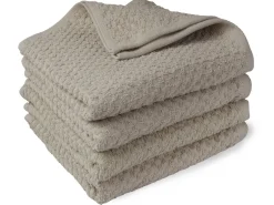 DoubleDry Popcorn 70 x 140 cm 4er-Set Handtüchern - Taupe
