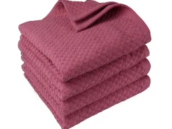 DoubleDry Popcorn 70 x 140 cm 4er-Set Handtüchern - Rosa