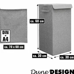 DuneDesign XXL-Wäschekorb 50 Liter mit Wäschesack