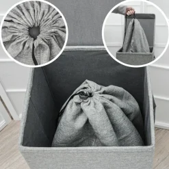 DuneDesign XXL-Wäschekorb 50 Liter mit Wäschesack