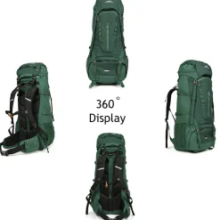 Dutch Mountains 65-75 liter backpack mit Regenschutz - Green