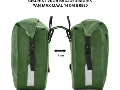 Dutch Mountains 46 Liter doppelte Fahrradtasche - Green