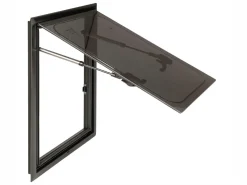 DWS Camping 350 x 500 mm Klappfenster mit Kombirollo - Black