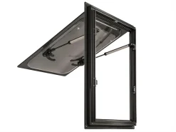 DWS Camping 350 x 500 mm Klappfenster mit Kombirollo - Black