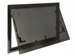 DWS Camping 1000 x 500 mm Klappfenster mit Kombirollo - Black