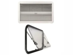 DWS Camping 500x300mm Klappfenster mit Kombirollo - Transparent