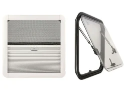 DWS Camping 500x500mm Klappfenster mit Kombirollo - Transparent