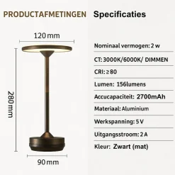 Eclips LED Tischlampe - Black