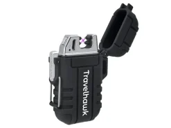 Elektrisches, wiederaufladbares Feuerzeug, robust, schwarz