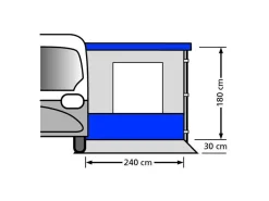 Eurotrail Fjord 300 Grey/Blue Bus-Überdachung
