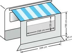 Eurotrial 334 x 190 cm Universal-Vorderwand