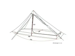 3F UL GEAR PRO 4-Jahreszeiten 1-Personen Zelt - Grün