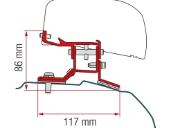 Fiamma Adapter F40Van Ford Custom L2