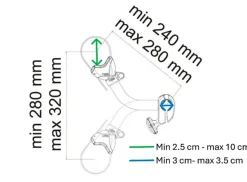 Fiamma Bike Block Pro S2 mittellange Fahrradklemme - silber