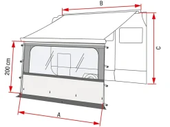 Fiamma Blocker Pro Vorderwand 350