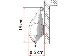 Fiamma Caravanstore XL 550 Royal Grey Sackmarkise