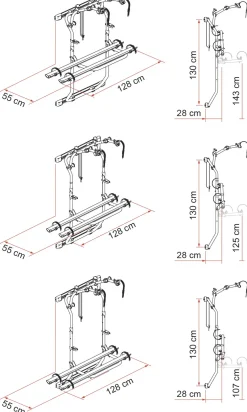 Fiamma Carry Bike 200 DJ Ducato after 2006 Deep Black Fahrradträger
