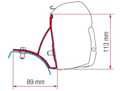 Fiamma F45 Adapter Trafic Vivaro Primastar ab 2001 bis 2015