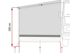 Fiamma Sun View Side Grey Seitenwand Caravanstore
