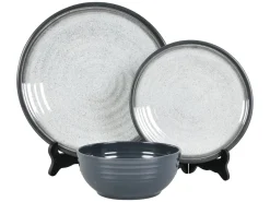 Flamefield Granite Grey Geschirrset - 12-teilig