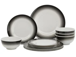 Flamefield Royale Onyx Geschirrset - 12-teilig