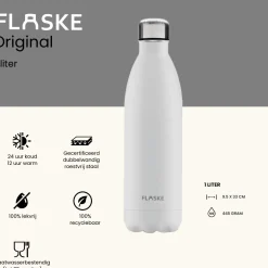 FLASKE 1 liter Trinkflasche aus Edelstahl - Ice