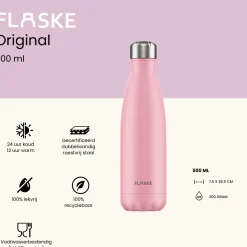 FLASKE 500 ml Trinkflasche aus Edelstahl - Flower