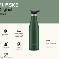 FLASKE 500 ml Trinkflasche aus Edelstahl - Moss