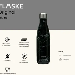 FLASKE 500 ml Trinkflasche aus Edelstahl - Marble Night