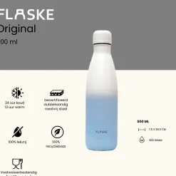 FLASKE 500 ml Trinkflasche aus Edelstahl - Gradient Frost