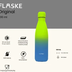 FLASKE 500 ml Trinkflasche aus Edelstahl - Gradient Lagoon