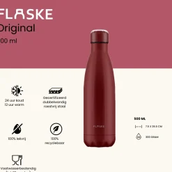FLASKE 500 ml Trinkflasche aus Edelstahl - Lava