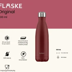 FLASKE 500 ml Trinkflasche aus Edelstahl - Lava