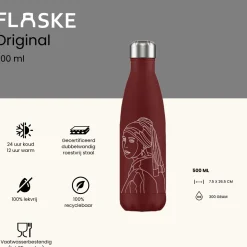 FLASKE 500 ml Trinkflasche aus Edelstahl - Lady