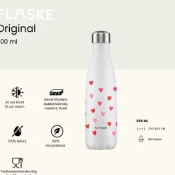 FLASKE 500 ml Trinkflasche aus Edelstahl - Hearts