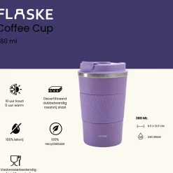 FLASKE 380 ml Kaffeebecher aus Edelstahl - Lavender