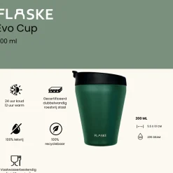 FLASKE 200 ml Kaffeebecher aus Edelstahl - Moss