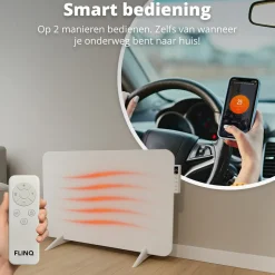 FlinQ 800 Watt Smart Infrarot-Heizung - White
