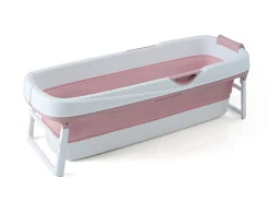 FlinQ Faltbare Badewanne - Pink/White