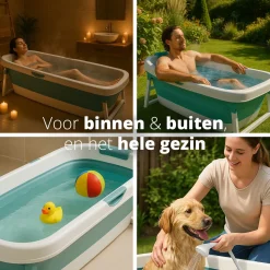 FlinQ Faltbare Badewanne - Grey/White