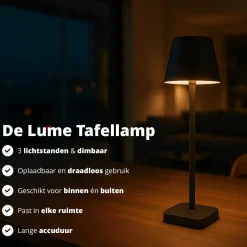 FlinQ Lume Kabellose Tischlampe - Bronze