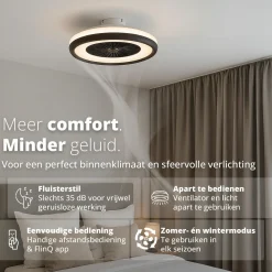 FlinQ LumiFan Smart-Deckenventilator - Black