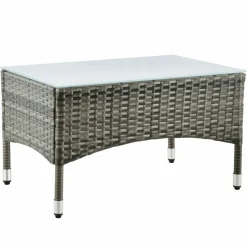Fort Myers Polyrattan graues Lounge-set