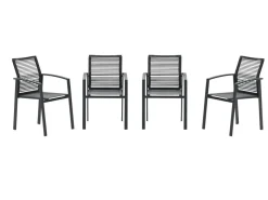 Garden Impressions Cosmo Dark Grey Gartenstuhl - Set von 4