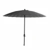 Garden Impressions Manilla donker grijze stokparasol - Anthracite