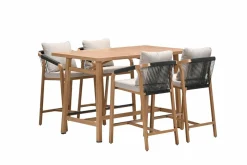 Garden Impressions Monti 5-teiliges Barset - light teaklook